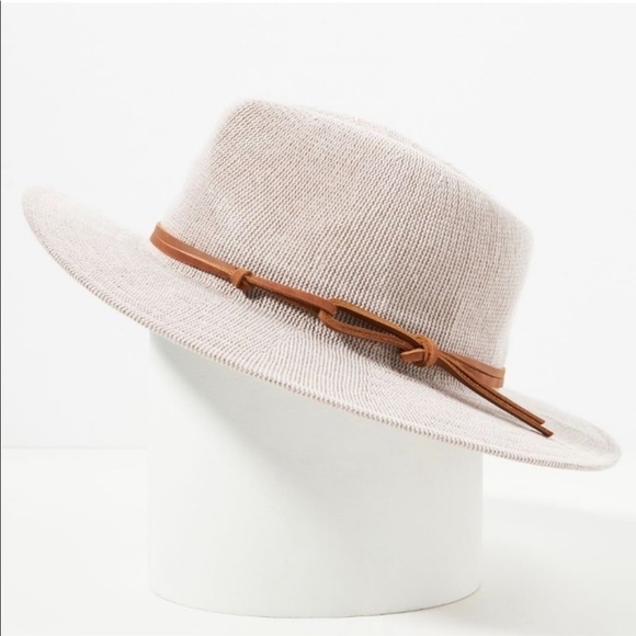 Anthropologie Accessories - Anthropologie Carolina Leather Trimmed Rancher Hat